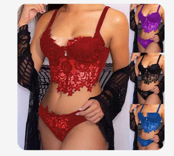 Complete Intimate Mily Lace Strap Lingerie Set