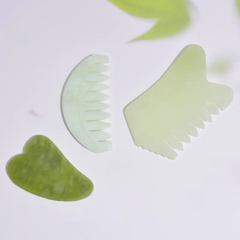 Jade Massage Comb with Dual Color Design