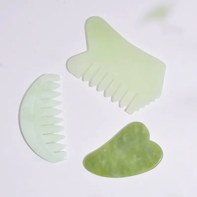 Jade Massage Comb with Dual Color Design