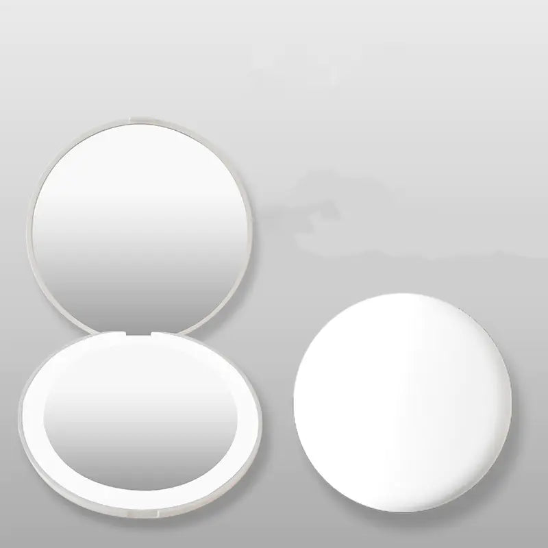 Portable LED Makeup Mirror with 2x Magnification